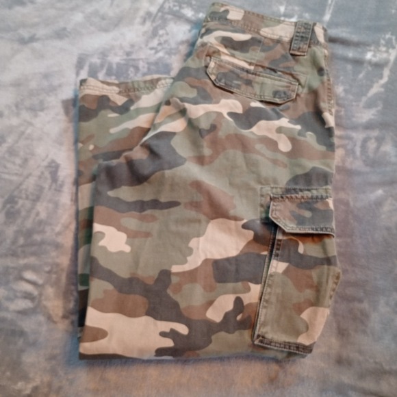 Outdoor Life Camo Hunting Cargo Pants Mens Size 34 Camoflauge 100% Cotton - Picture 1 of 13